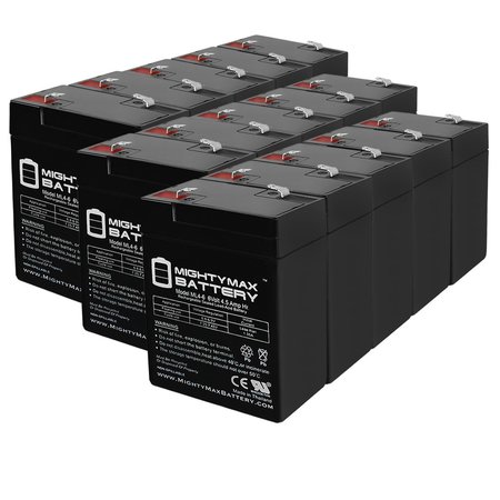 MIGHTY MAX BATTERY 6V 4.5AH SLA Battery Replacement for Emergi-Lite 80019 - 15PK MAX3893188